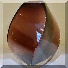 G04. Dansk violet colored swirl vase. 10” - $48